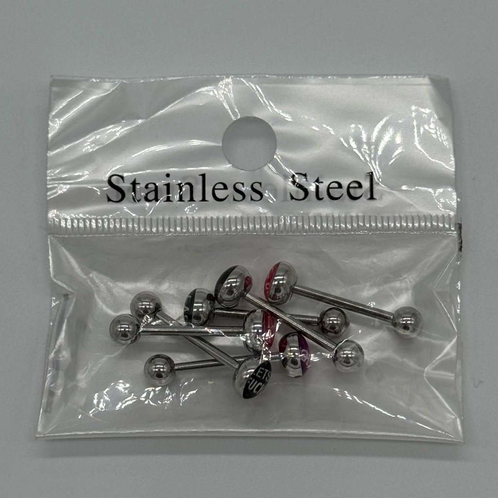 Explicit Adult Barbell Body Piercings Jewelry  Tongue Ring